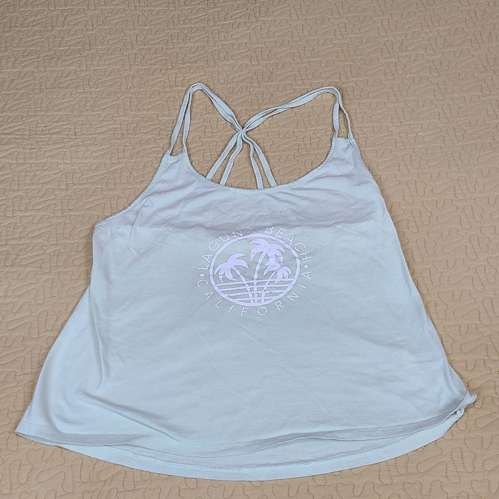 Laguna Beach California strappy racer back tank top size S - Picture 2 of 4